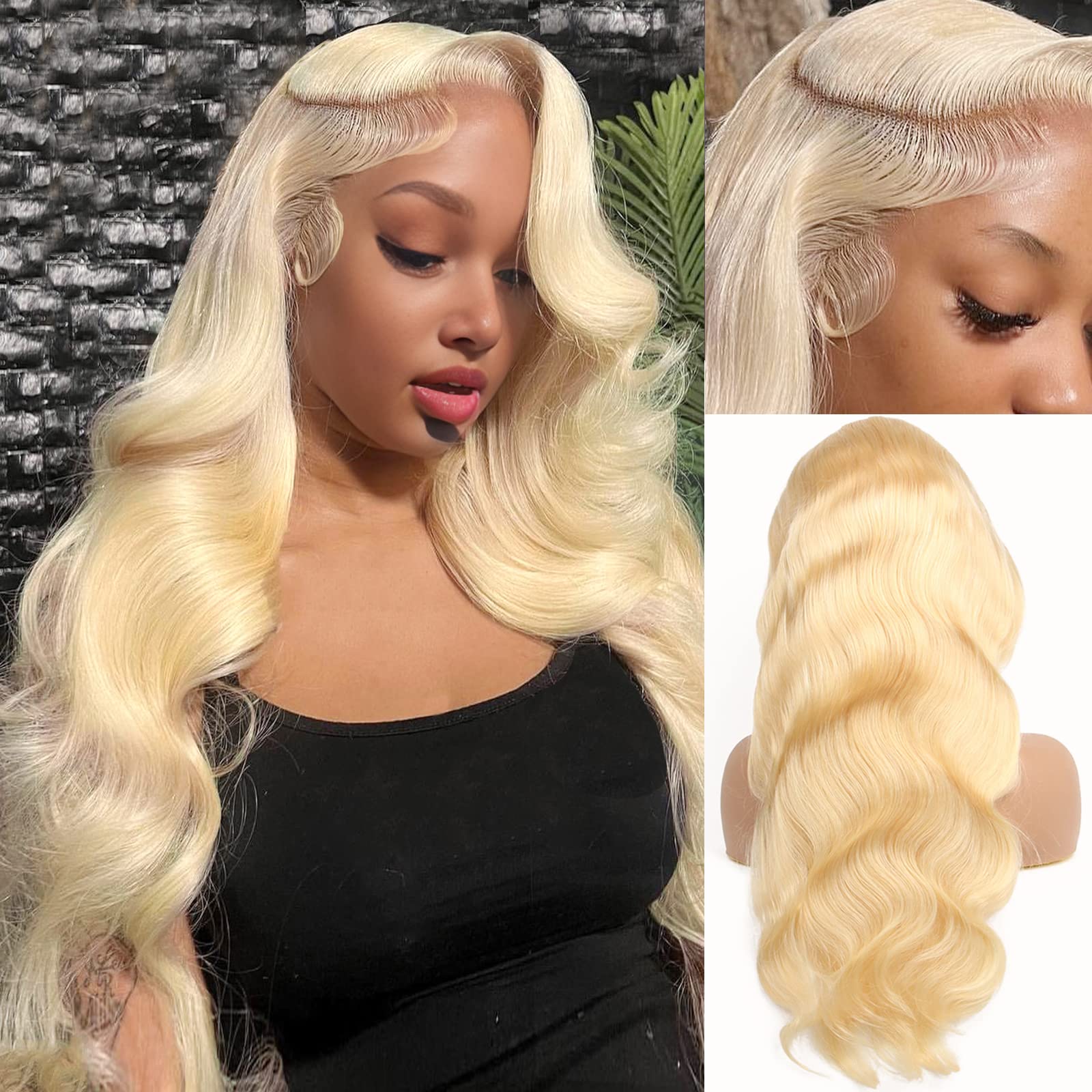 613 Blonde Body Wave Lace Front Wig - 13x6 Lace Front 613 Pruik van