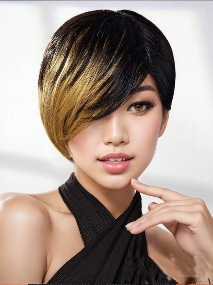Korte Pixie Cut Pruik Rechte O - Short Pixie Cut Wig Human Hair Cheap recensie en prijs