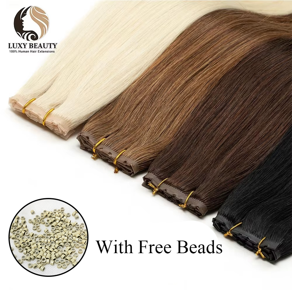 Blonde geïnjecteerde gatinslag - Invisible Tape In Extensions Real Hair recensie en prijs